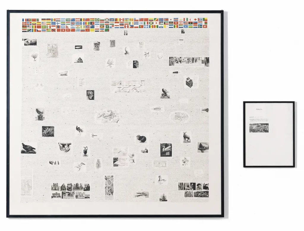 De « A » à « ALPHA ». 1992, Encre et gouache sur papier. 220 x 220 cm. Collection Publique FRAC Sud, Cité de l'Art Contemporain, Marseille