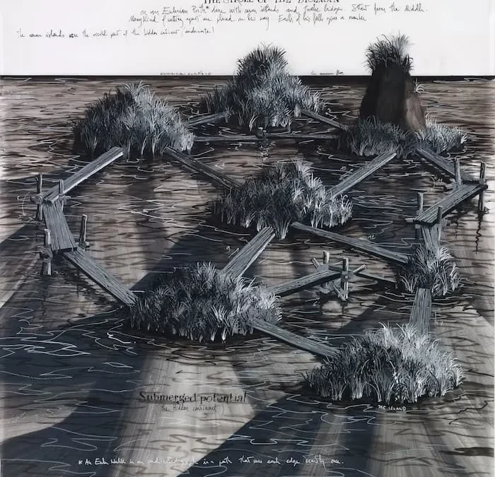 Studies, preparatory drawings and sketches for “The Game of Life”.