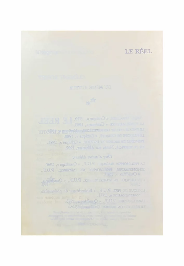 "Méditation sur la Première Page (Le Réel)", 2024. Peinture à l'huile sur toile.